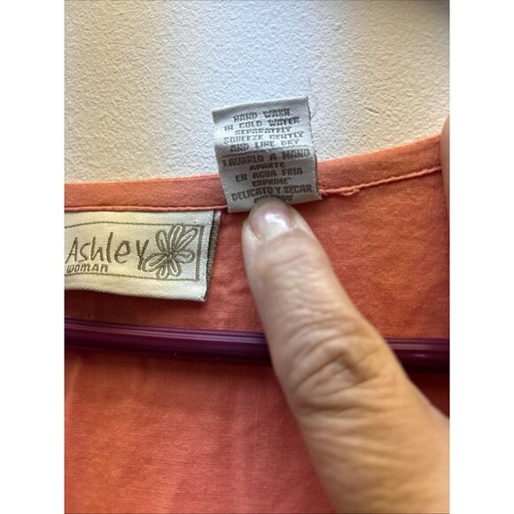 Jane Ashley Women's Sleeveless Comfy Maxi Dress 2XL Orange Embroidered READ - Picture 5 of 5